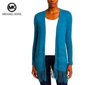 Michael Kors Cyan Blue Cardigan Sweater (L)